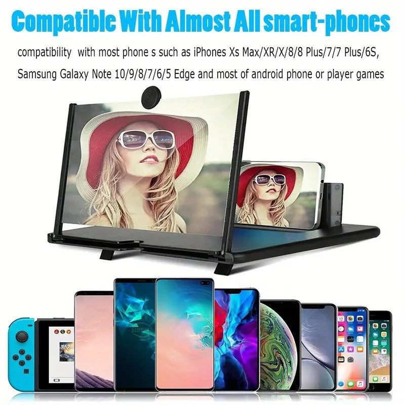 【Local Stock Fast Shipping】14‘’ 12" 10‘’ 2 in 1 Mobile Phone Magnifier - Ultra-HD Screen Magnifier for Easy TV Viewing Orientation for Landscapes Use Eye Protection Full-Screen Mobile Phone Magnification