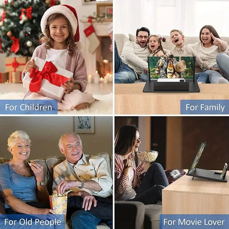 【Local Stock Fast Shipping】14‘’ 12" 10‘’ 2 in 1 Mobile Phone Magnifier - Ultra-HD Screen Magnifier for Easy TV Viewing Orientation for Landscapes Use Eye Protection Full-Screen Mobile Phone Magnification