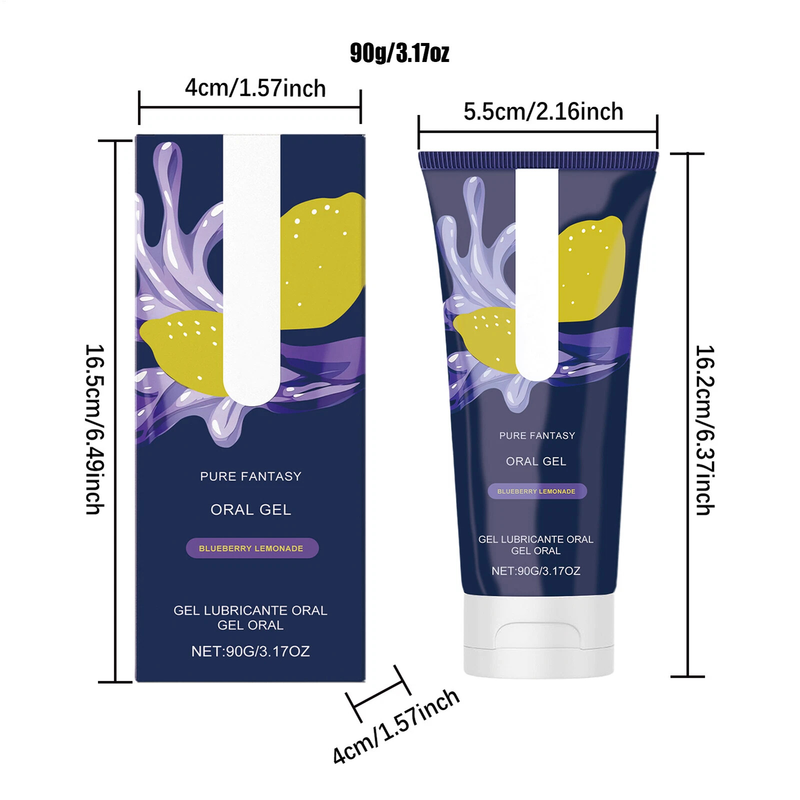 1-3PCS Pure Romance- GREAT HEAD- Oral Gel- Blueberry Lemonade- Relax Gag Reflex, New and Sealed!