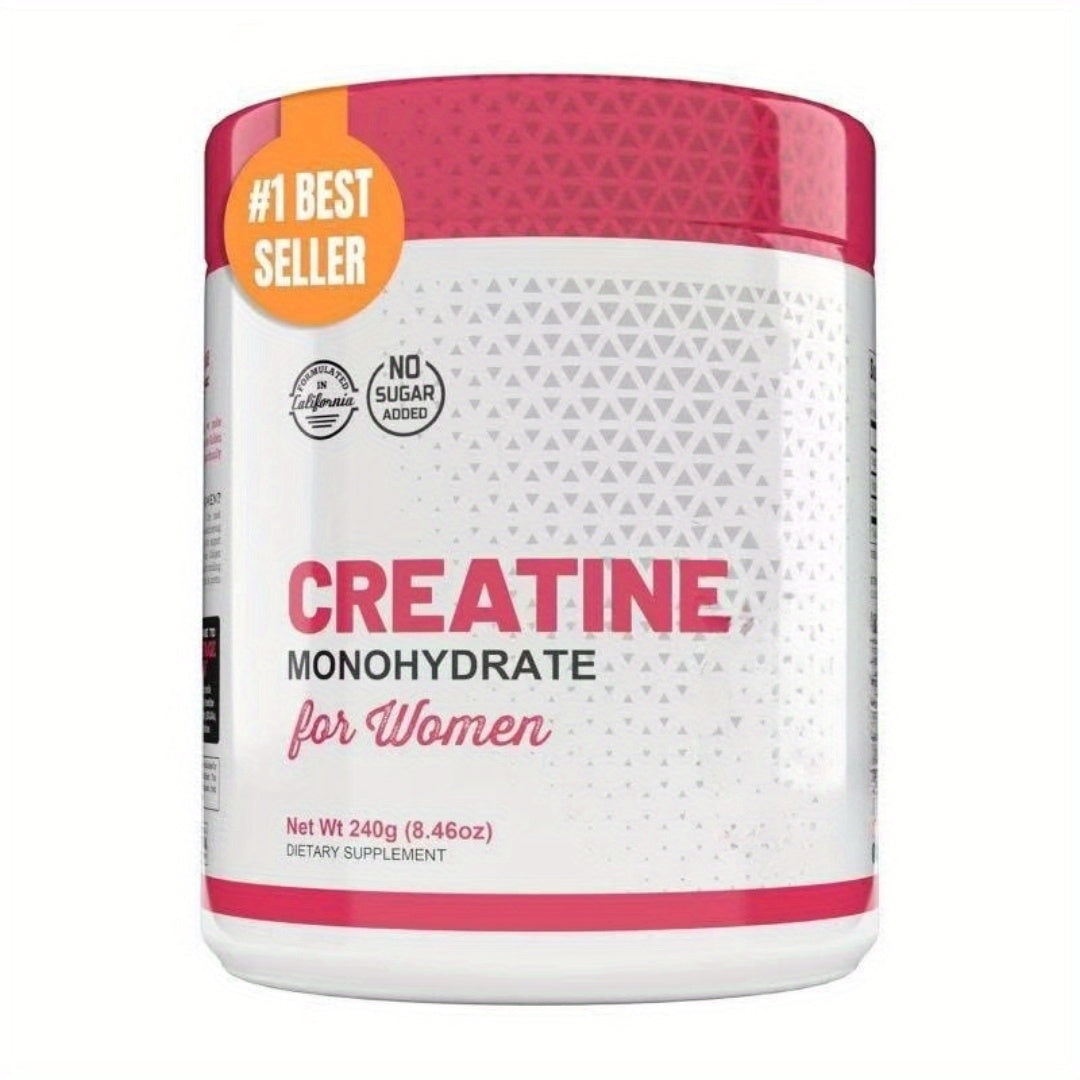 【Local Stock】Collagen water creatine powder, a fitness supplement containing collagen and branched chain amino acids, suitable for Women's monohydrate - helps with healthy hair, Light Beige, nails, and recovery