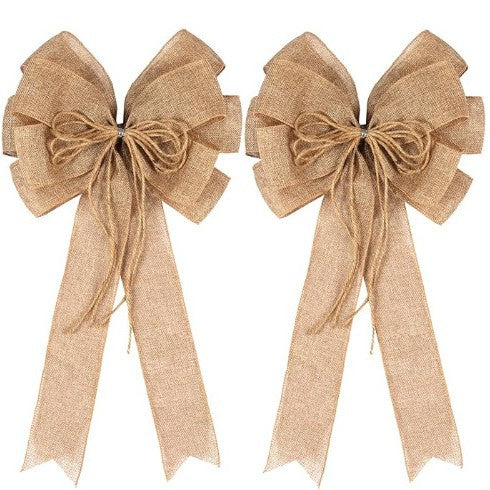 Red flocking cloth bow Christmas tree ornament ribbon streamer home wreath Thanksgiving decoration(副本)