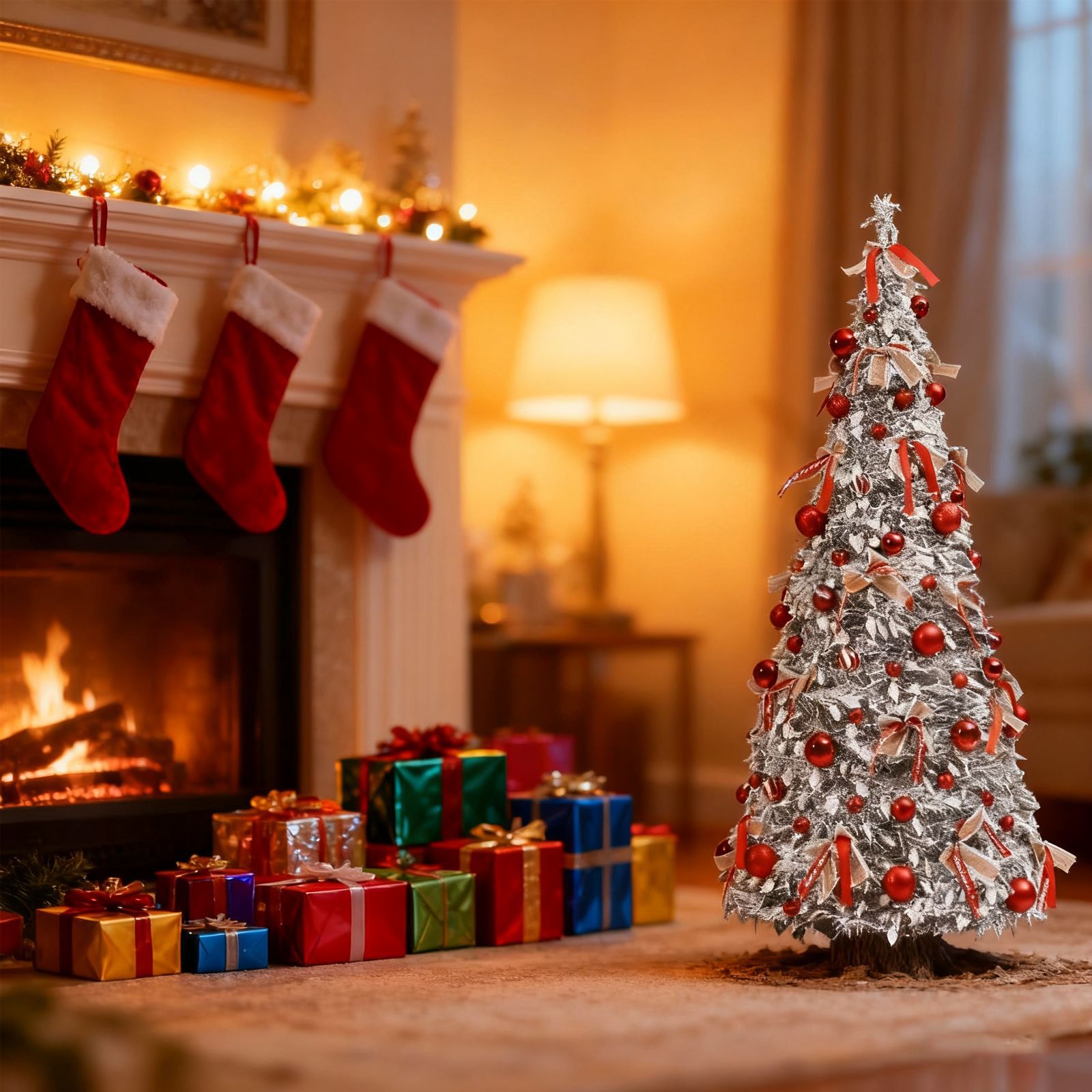 Folding Christmas tree with lights Shopping mall hotel living room decoration decoration luminous Christmas tree delivery