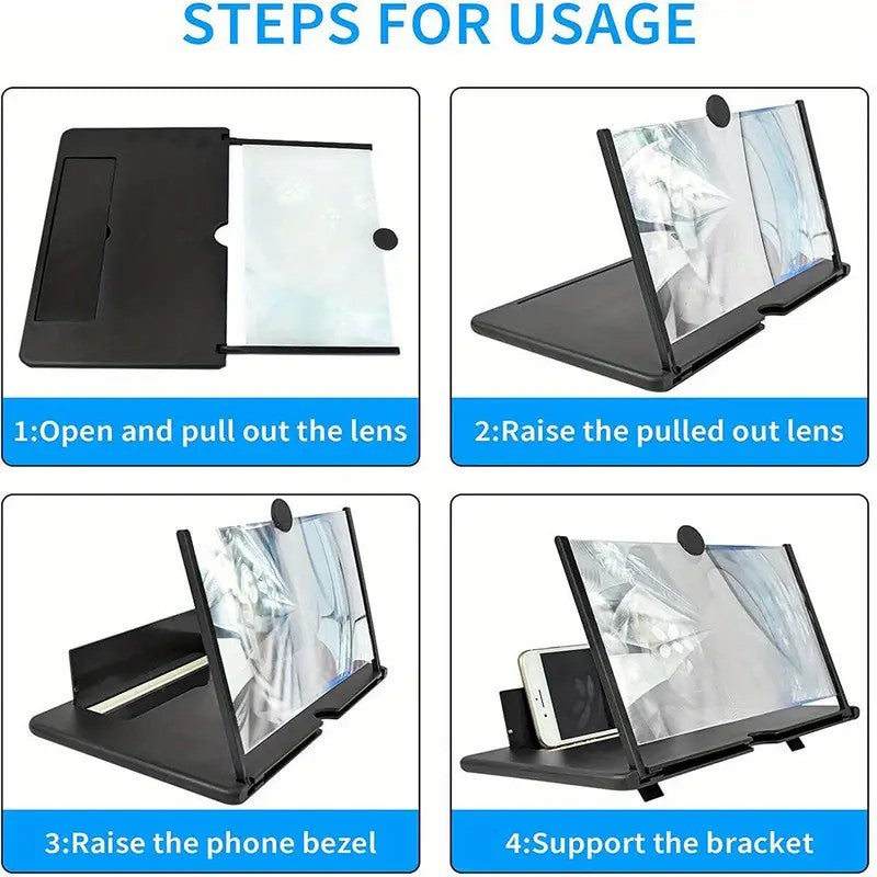 【Local Stock Fast Shipping】14‘’ 12" 10‘’ 2 in 1 Mobile Phone Magnifier - Ultra-HD Screen Magnifier for Easy TV Viewing Orientation for Landscapes Use Eye Protection Full-Screen Mobile Phone Magnification