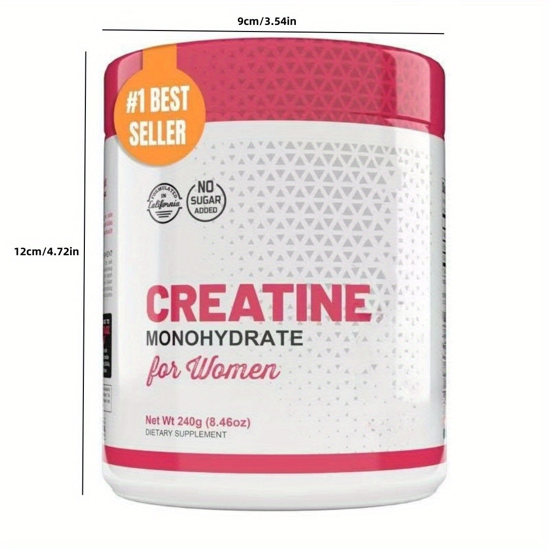 【Local Stock】Collagen water creatine powder, a fitness supplement containing collagen and branched chain amino acids, suitable for Women's monohydrate - helps with healthy hair, Light Beige, nails, and recovery