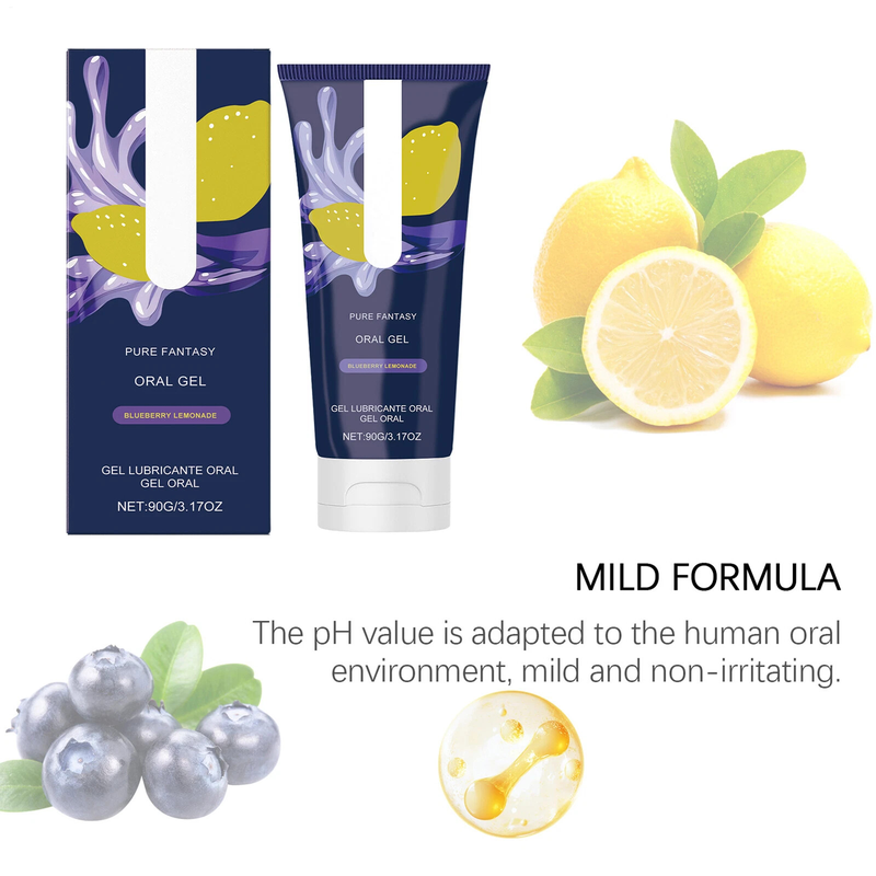 1-3PCS Pure Romance- GREAT HEAD- Oral Gel- Blueberry Lemonade- Relax Gag Reflex, New and Sealed!