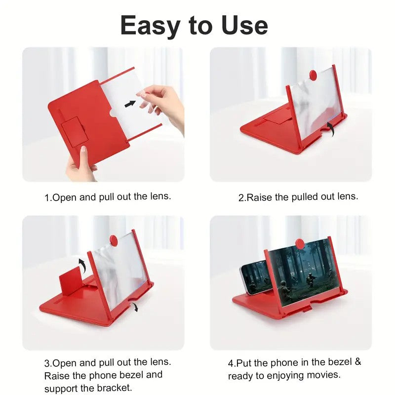 【Local Stock Fast Shipping】14‘’ 12" 10‘’ 2 in 1 Mobile Phone Magnifier - Ultra-HD Screen Magnifier for Easy TV Viewing Orientation for Landscapes Use Eye Protection Full-Screen Mobile Phone Magnification