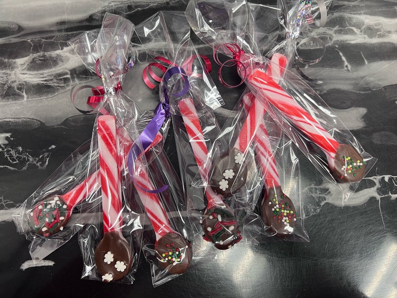 Cocoa Rudolphs, Hot Chocolate Rudolphs, w/ Optional Peppermint Stir Spoons