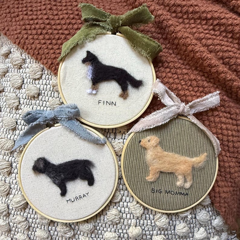 Hand Felted Pet Portrait or Ornament