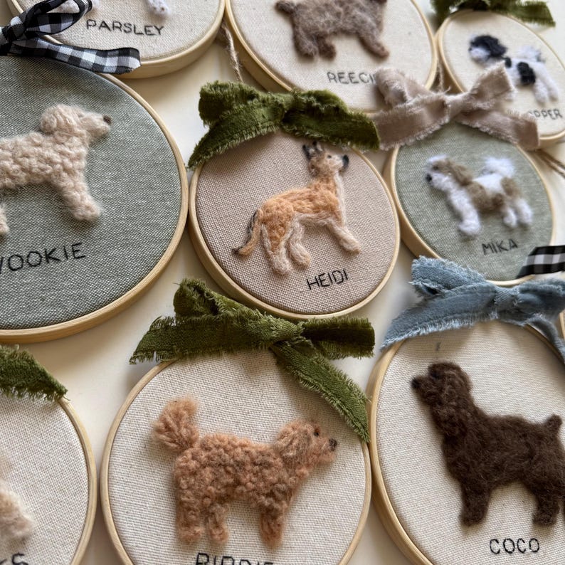 Hand Felted Pet Portrait or Ornament