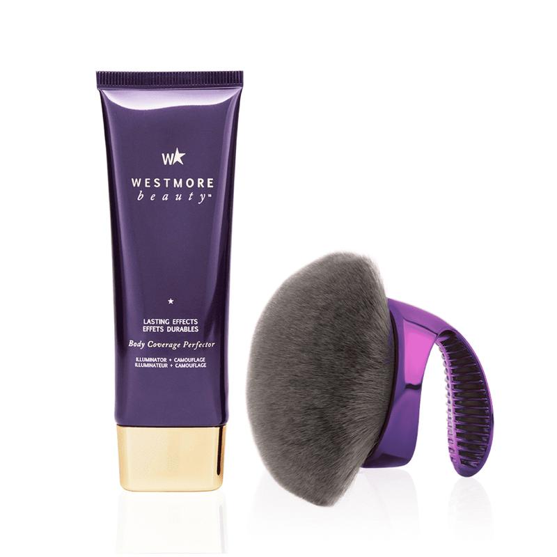 Blend & Blur Body Brush - Vegan Charcoal Gray Bristles, Self-Drying Ergonomic Handle for Body Coverage Perfector & Self-Tanning, Durable Makeup Tool for Smooth Blending on Neck, Arms, Legs