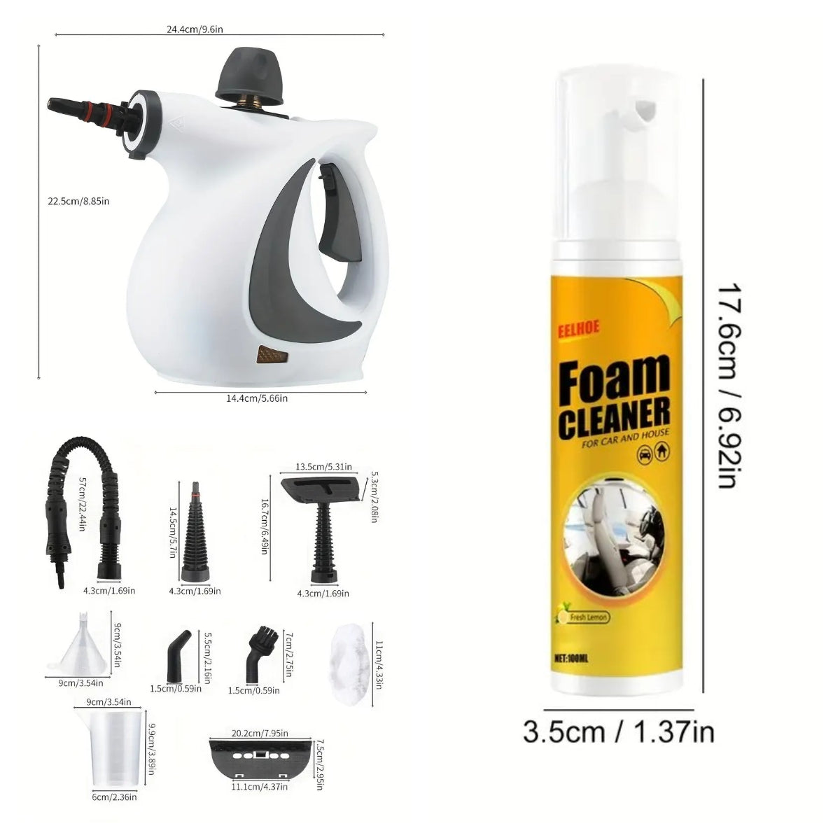 Handheld Steam Cleaner900-1050Watt3 BarMultiple Surface Use