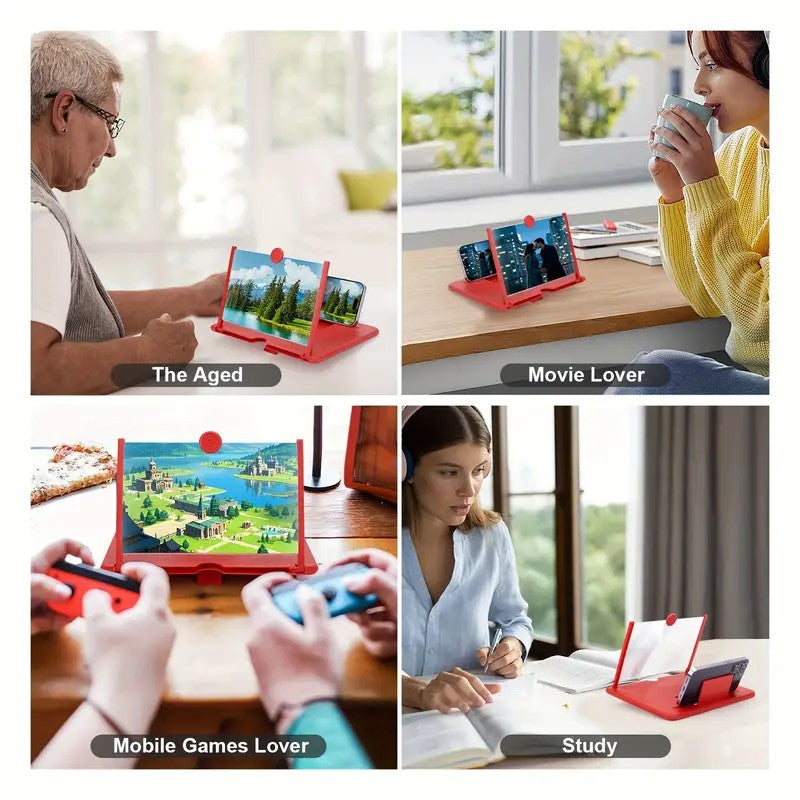 【Local Stock Fast Shipping】14‘’ 12" 10‘’ 2 in 1  Mobile Phone Magnifier - Ultra-HD Screen Magnifier for Easy TV Viewing Orientation for Landscapes Use Eye Protection Full-Screen Mobile Phone Magnification