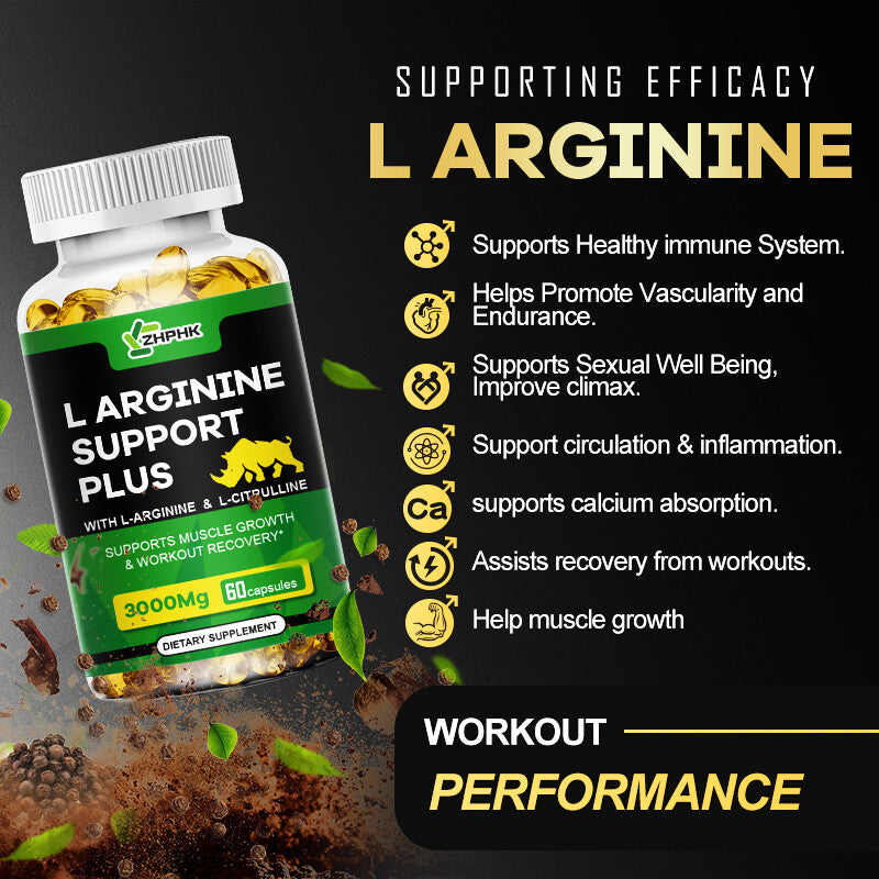 L-Arginine 3000mg Nitric Oxide,Testosterone Booster,Sperm Health, Energy Support