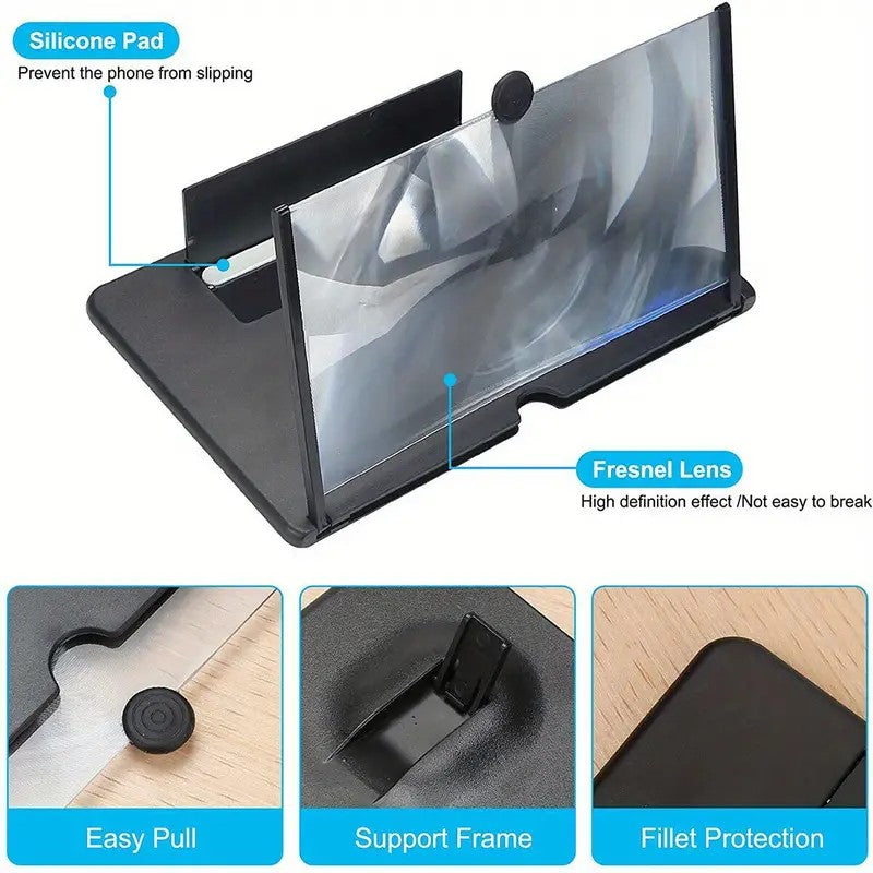 【Local Stock Fast Shipping】14‘’ 12" 10‘’ 2 in 1  Mobile Phone Magnifier - Ultra-HD Screen Magnifier for Easy TV Viewing Orientation for Landscapes Use Eye Protection Full-Screen Mobile Phone Magnification