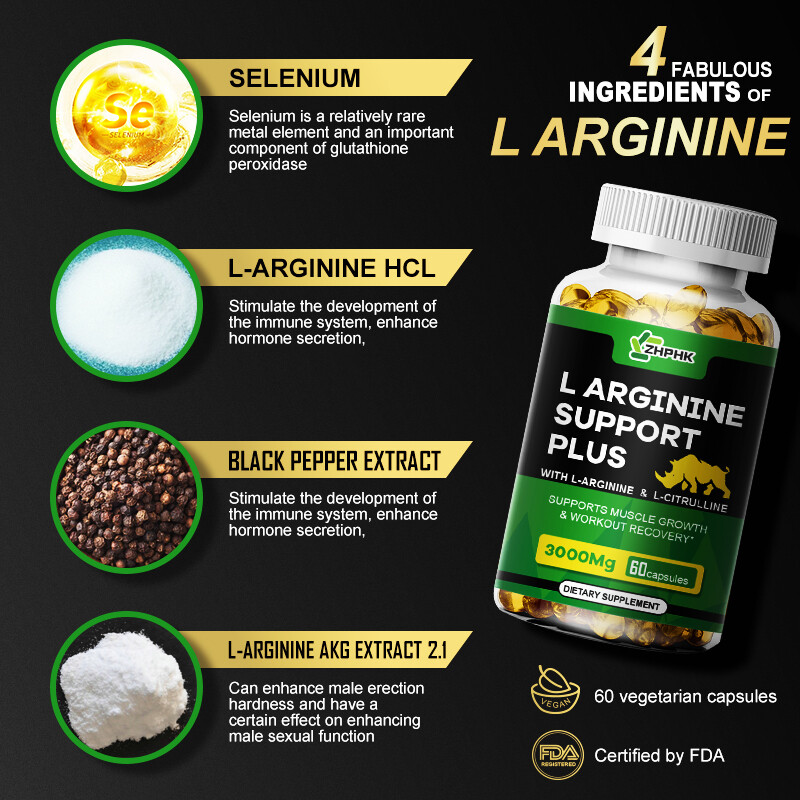 L-Arginine 3000mg Nitric Oxide,Testosterone Booster,Sperm Health, Energy Support