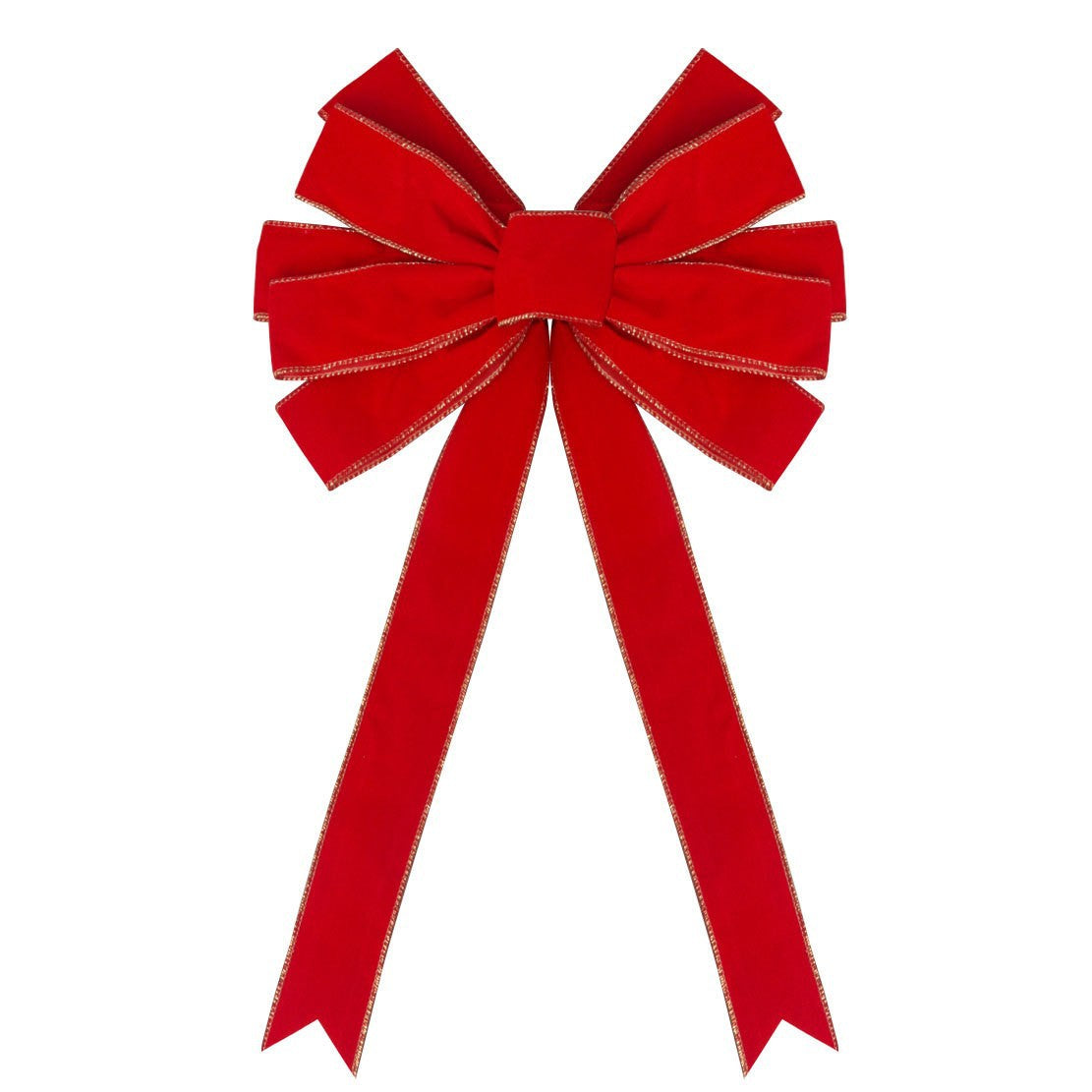 Red flocking cloth bow Christmas tree ornament ribbon streamer home wreath Thanksgiving decoration（副本）