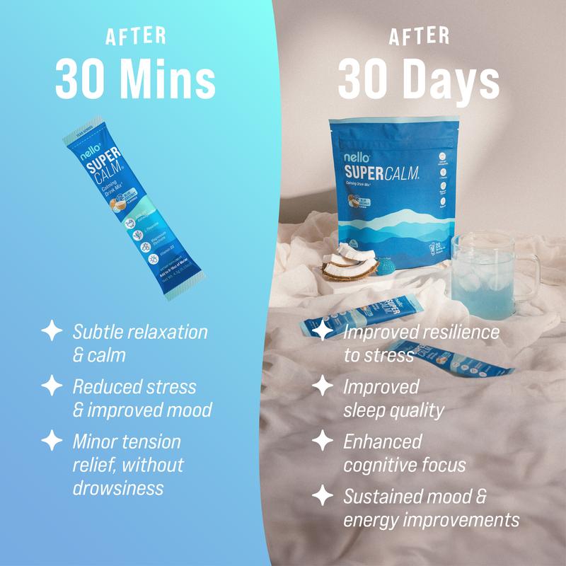 Calming Drink Mix with KSM-66 Ashwagandha, Vitamin D3, Magnesium & L-Theanine – Supports Cortisol Balance, Mood & Sleep, Helps Manage Occasional Stress – Travel Packets (20 Servings)