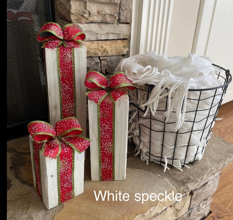 مجموعة من 3 هدايا كبيرة على طراز المزرعة (خيارات شريط متعددة) 