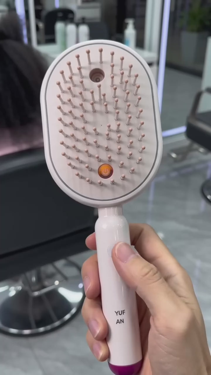 Multi-Function Red Light Spray Massage Comb Hair Care Anti-Frizz Large Tank Portable One-Key Clean Scalp Nourish Gift for Her Mother'S Day